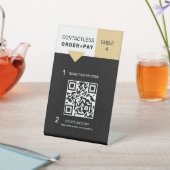 QR Code Digitaal menu URL voetstuk toevoegen Reclamebord Met Voetstuk (Insitu)