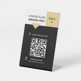 QR-code digitaal menu voeg URL voetenbord toe Reclamebord Met Voetstuk