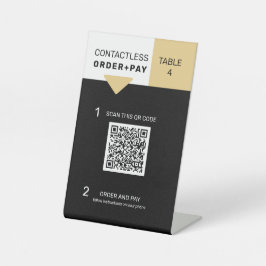 QR-code digitaal menubord statiefbord Reclamebord Met Voetstuk