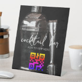 QR Code Digitale menucocktail bar Reclamebord Met Voetstuk (Insitu)