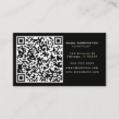 QR-code digitale scannbare tornado Storm achtervol Visitekaartje (Achterkant)