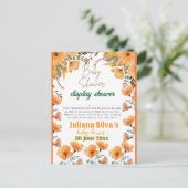QR-code display baby shower Briefkaart (Staand voorkant)