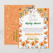 QR-code display baby shower Briefkaart (Voorkant / Achterkant)