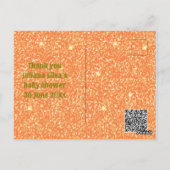 QR-code display baby shower Briefkaart (Achterkant)