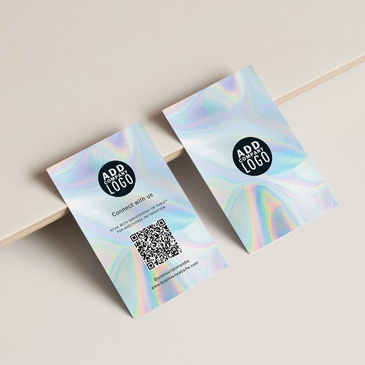 QR-code DIY en Business Logo Holographic Visitekaartje