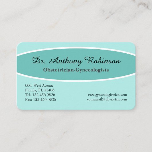 QR code Doctor Blauwgroen Visitekaartje (Voorkant)