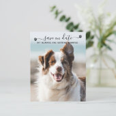 QR Code Dog Wedding Pet Foto bewaart datumkaarten (Staand voorkant)