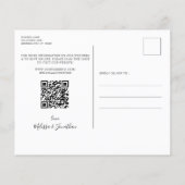 QR Code Dog Wedding Pet Foto bewaart datumkaarten (Achterkant)