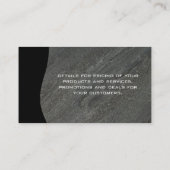 QR-code / Donkergrijze steen Visitekaartje (Achterkant)