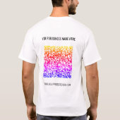 QR Code Douanetekst Zakelijk T-shirt Kleur Ontwerp (Achterkant)