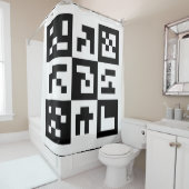 qr-code douchegordijn (In situ)