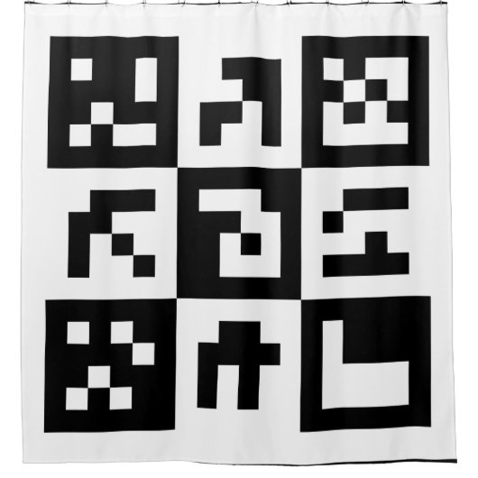 qr-code douchegordijn (Voorkant)