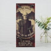 QR Code  Dracula Vampire Bats Halloween Kaart (Staand voorkant)