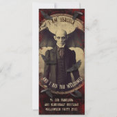 QR Code Dracula Vampire Bats Halloween Kaart (Voorkant)