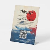 QR-code drink menu Japonesque Harmony met Fuji Reclamebord Met Voetstuk (Voorkant)