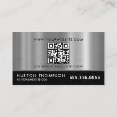 QR Code Druk Wassen Macht Wassen Raamreiniger Visitekaartje (Achterkant)