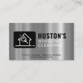 QR Code Druk Wassen Macht Wassen Raamreiniger Visitekaartje (Voorkant)