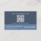 QR Code Druk Wassen Macht Wassen Raamreiniger Visitekaartje (Achterkant)