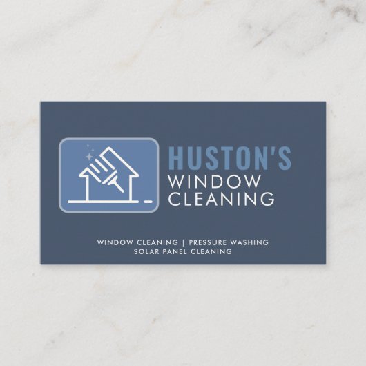 QR Code Druk Wassen Macht Wassen Raamreiniger Visitekaartje (Voorkant)