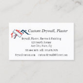 QR Code Drywall, Plaster, Sheetrock Finishing Visitekaartje (Voorkant)