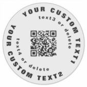 QR-code Duidelijk vinylcirkelvenster bumper Sticker (Voorkant)