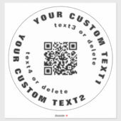 QR-code Duidelijk vinylcirkelvenster bumper Sticker (Vel)