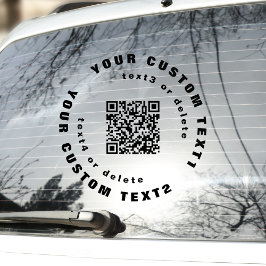 QR-code Duidelijk vinylcirkelvenster bumper Sticker