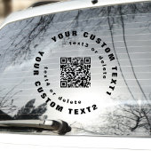 QR-code Duidelijk vinylcirkelvenster bumper Sticker