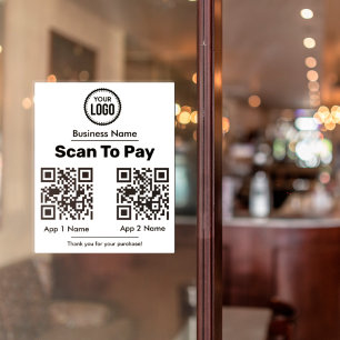QR-code E-portemonnebetaling door mobiele digitale Sticker