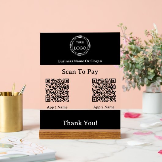 QR-code E-wallet betaling door mobiele digitale po Acryl Bord (Huwelijk)