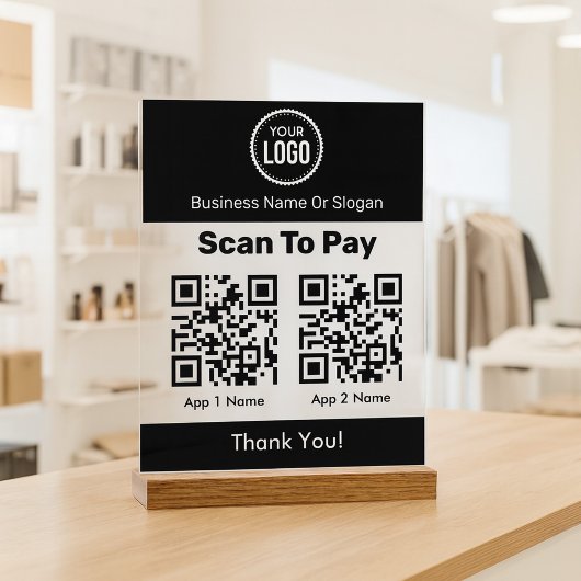 QR-code E-wallet betaling door mobiele digitale wa Acryl Bord