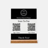 QR Code E-Wallet Payment By Mobile Digital Wallets Acryl Bord (Voorkant)