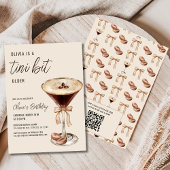 QR-code Een beetje oudere Espresso Martini Verjaar Kaart