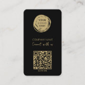 QR-code Een verbinding met sociale media in ons Visitekaartje (Voorkant)