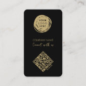 QR-code Een verbinding met sociale media in ons Visitekaartje (Voorkant)