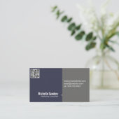 QR-code | Eenvoudig bedrijf Visitekaartje (Staand voorkant)