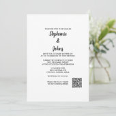 QR Code Eenvoudig Elegant Script Classic 2024 Brui Kaart (Staand voorkant)