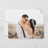 QR-code Eenvoudig fotohuwelijk RSVP Kaartje (Achterkant)