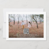 QR Code Eenvoudig Handgeschreven Schrift 2 Foto Hu Save The Date (Achterkant)