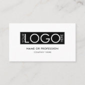 QR Code Eenvoudig Minimaal Wit Modern Business Log Visitekaartje (Voorkant)