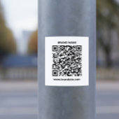 QR-code eenvoudig minimalistisch bedrijfslogo Vierkante Sticker