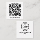 QR-code eenvoudig minimalistisch Logo-Visitekaartj Contactkaartje (Voorkant / Achterkant)