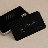 QR-code eenvoudig minimalistisch modern goud zwart Visitekaartje