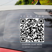 QR Code Eenvoudig Minimalistisch Zakelijk Auto Tru Raamsticker