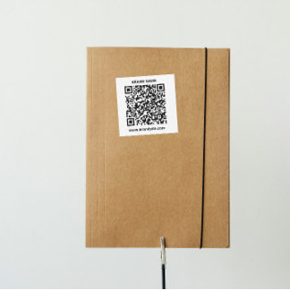 QR-code eenvoudig minimalistisch zakelijk logo Vierkante Sticker