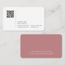 QR-code Eenvoudig modern Dusty Pink Professional B