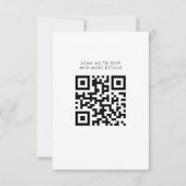 QR-code Eenvoudig modern kalligrafie bruiloft RSVP Kaartje (Achterkant)