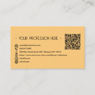 QR Code Eenvoudig Modern Minimaal Geel Instagram Visitekaartje