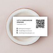 QR Code Eenvoudig Modern Minimaal Wit Instagram Visitekaartje