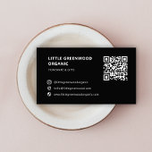 QR Code Eenvoudig Modern Minimaal Zwart Instagram Visitekaartje